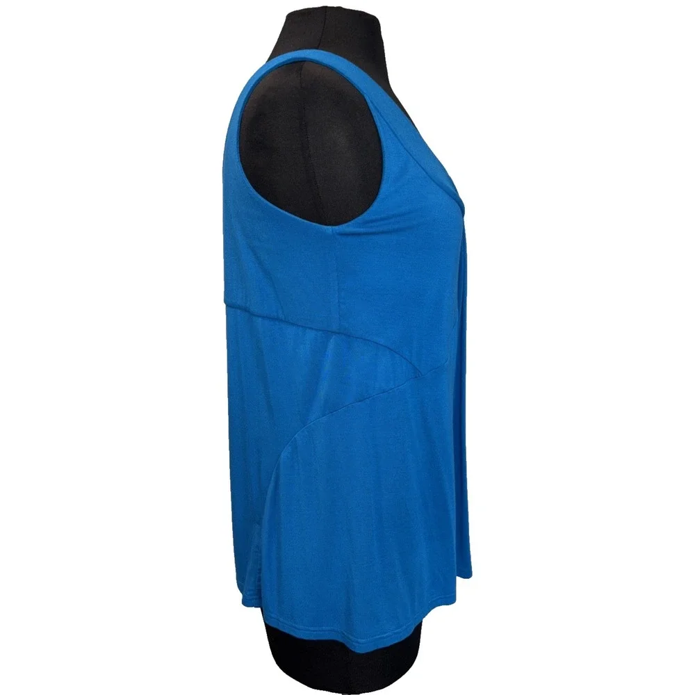 Swing Tunic Tank by Blue Sky Women's Size M Blue Office Church‎ Party Bamboo